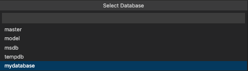 Screenshot of a prompt for database