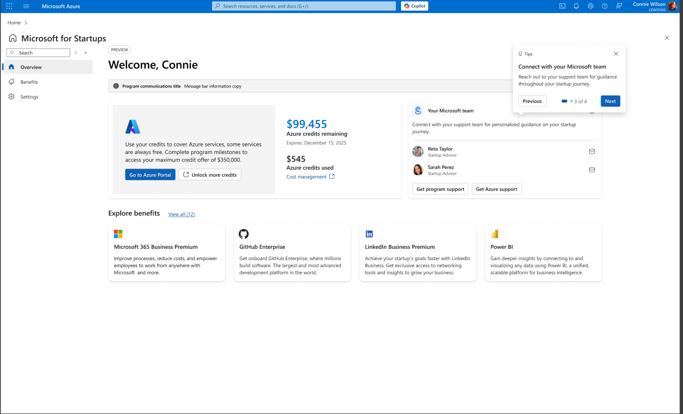 Tip 3 of 4: Connect with your Microsoft team overlay.