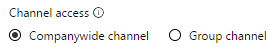 Companywide channel setting screenshot.