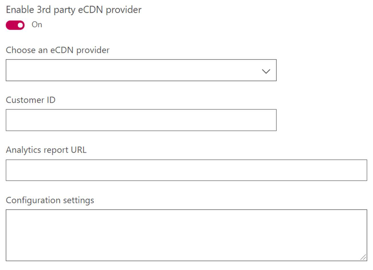 Network caching configuration screen in Stream (Classic) admin settings.