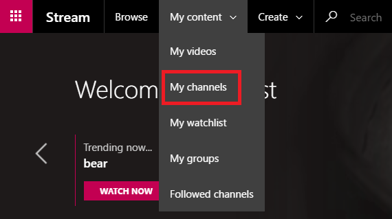 View Channels.