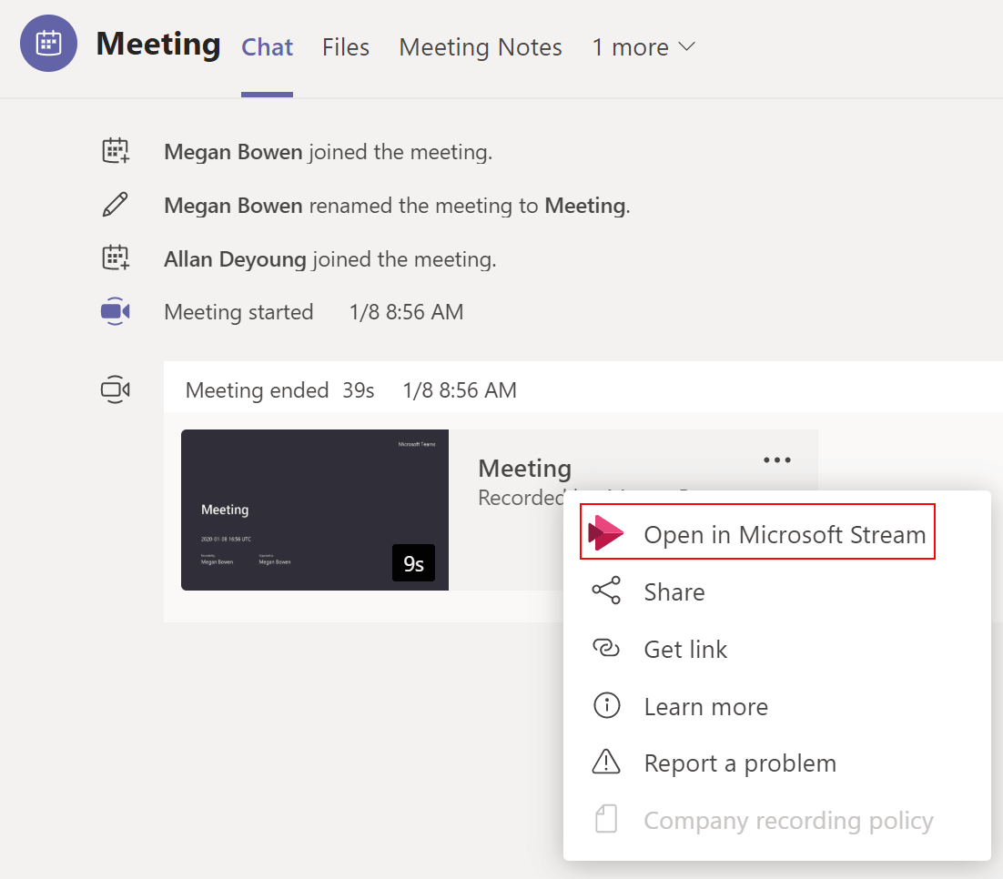 Find meetings in Microsoft Stream (Classic) - Microsoft Stream | Microsoft  Learn