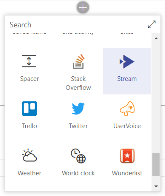 Stream (Classic) webpart for SharePoint from webpart picker.