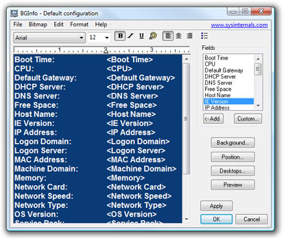 BgInfo - Sysinternals | Microsoft Learn