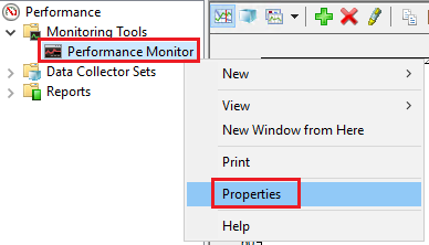 Screenshot showing performance monitor.