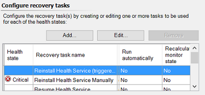 Screenshot showing Recovery Task Disabled Example.