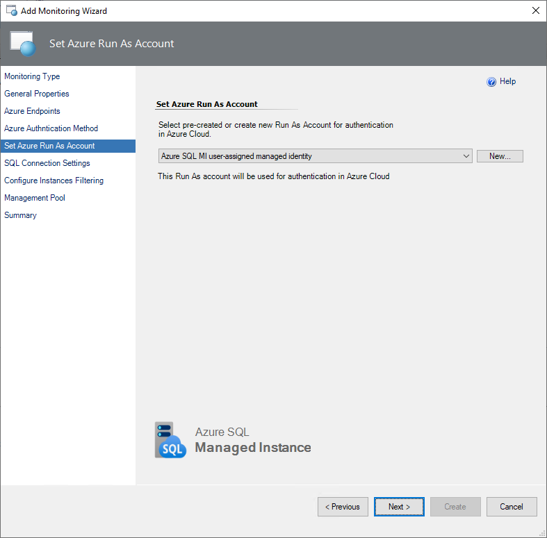 Screenshot showing the existing Run As profile.