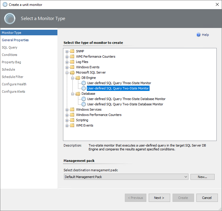 Custom query-based monitors in System Center Management Pack for SQL ...