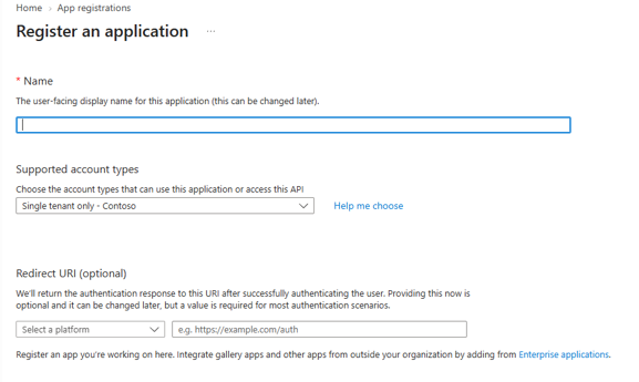 screenshot of App Registration for Graph API.