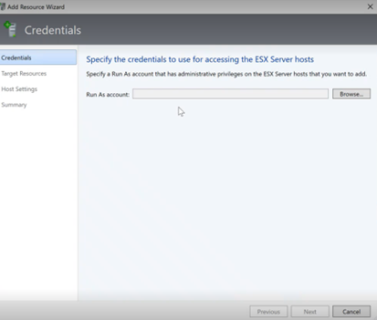 Screenshot showing credentials tab.