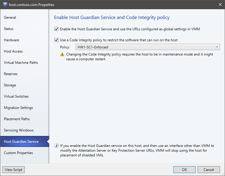 Screenshot of Apply a code integrity policy.