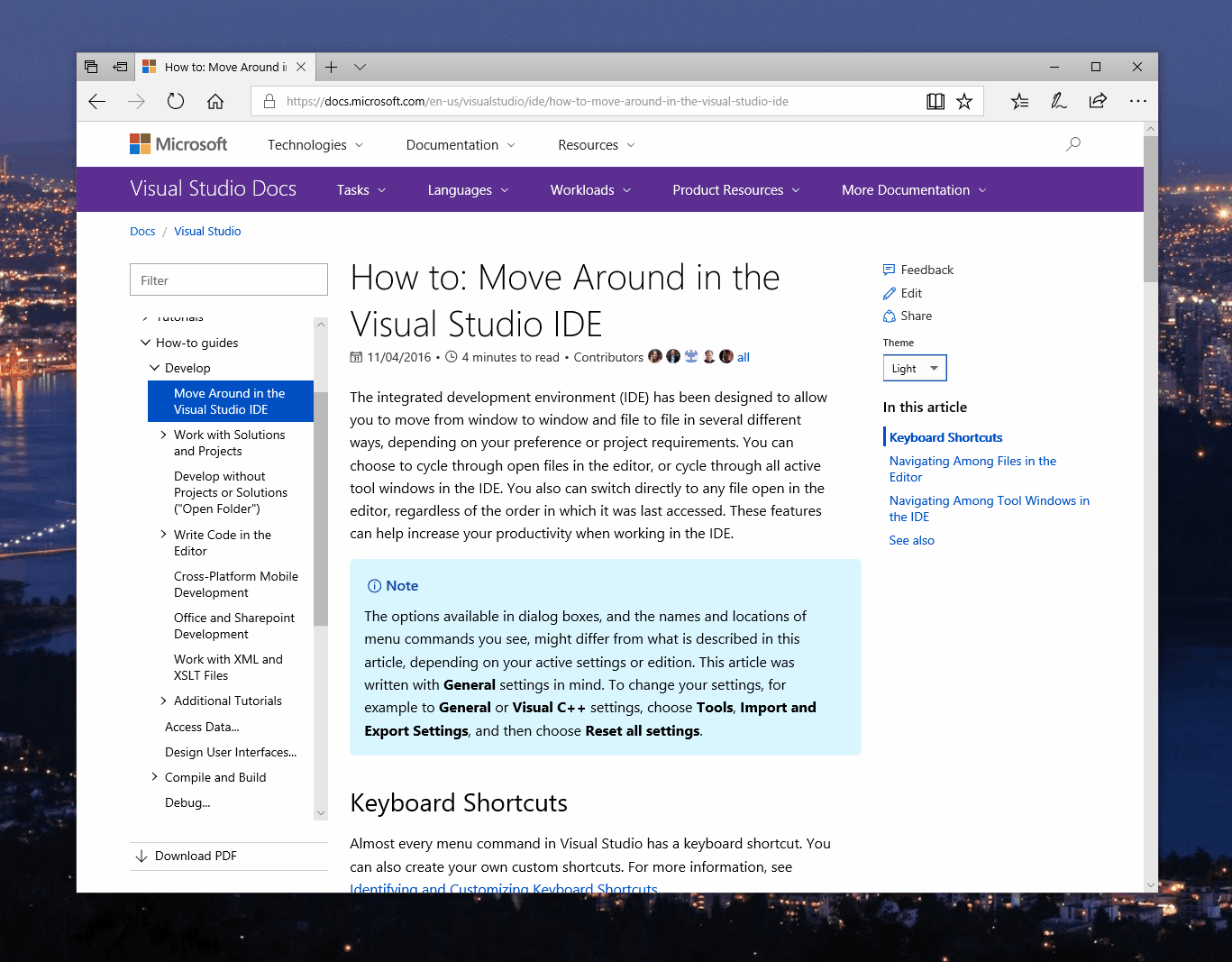 Microsoft docs download. Microsoft.com. Microsoft docs. Light ide Theme. Visual settings.