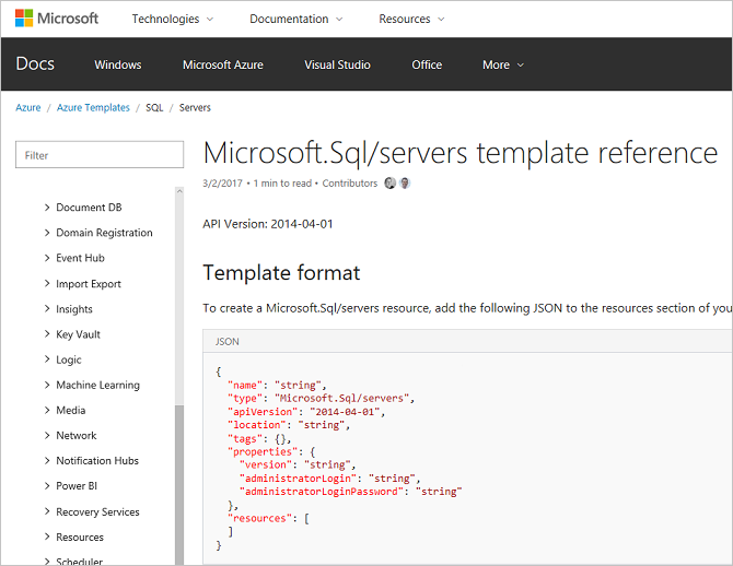 JSON reference