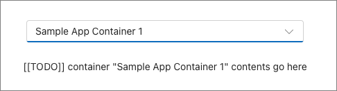 Screenshot of the React app after selecting a Container.