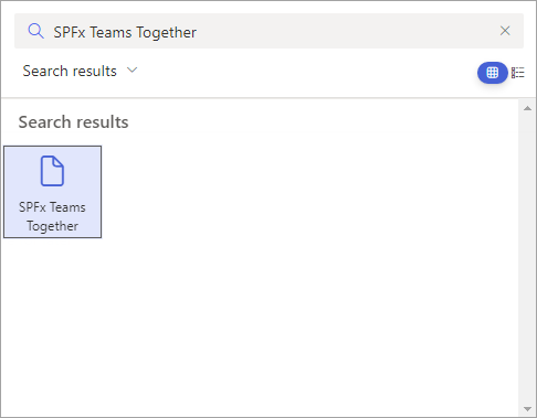 Screenshot of the SharePoint web part in the gallery.