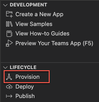 Screenshot that highlights the provision in the cloud option in the deployment section.