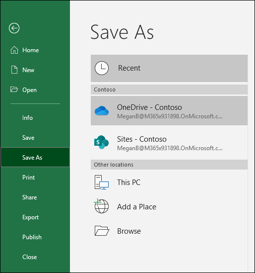 You can also save and open files in your Office apps