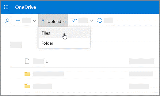 Files and folders can be uploaded directly in the browser