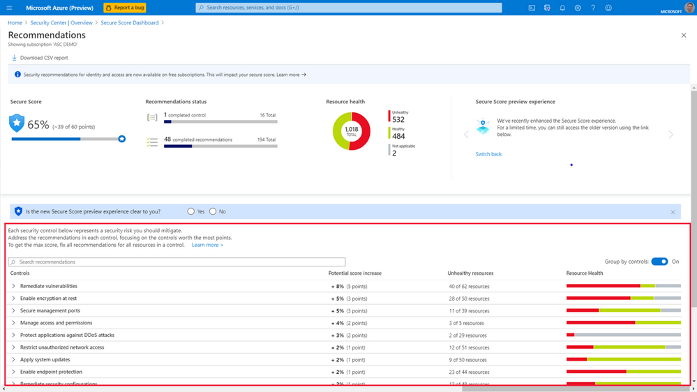 Secure score calculation.