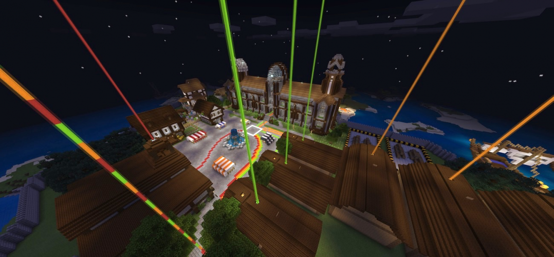 Screenshot of the Minecraft Seymour Island world.