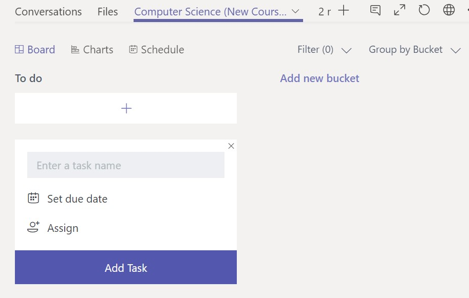 Screenshot of Planner app.