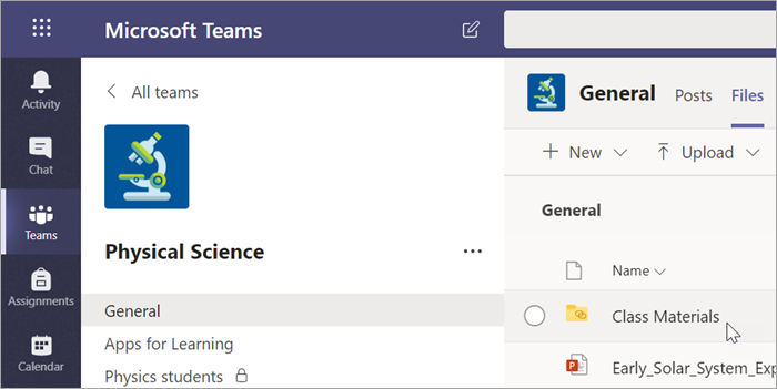 Screenshot of read only file in Microsoft Teams.