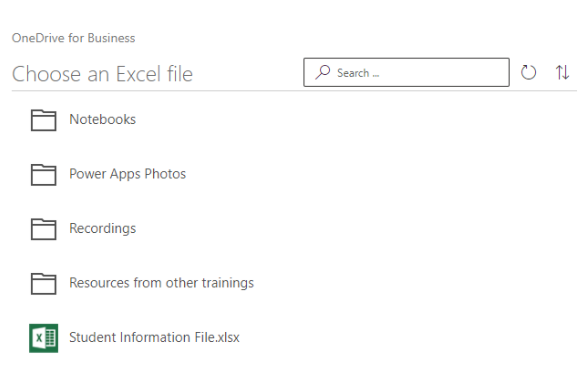 Screenshot Choose an Excel File.