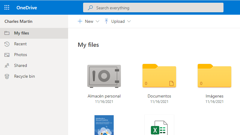 Screenshot of files in onedrive.