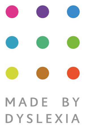Illustration of the Made By Dyslexia logo.