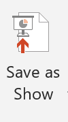 Screenshot of the Save as Show button.