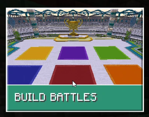 Screenshot of the Build Battles category button in Minecraft Education.