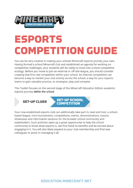 Screenshot of the esports competition guide.