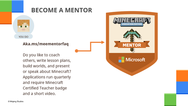 Illustration summarizing the discussion on Minecraft global mentors.