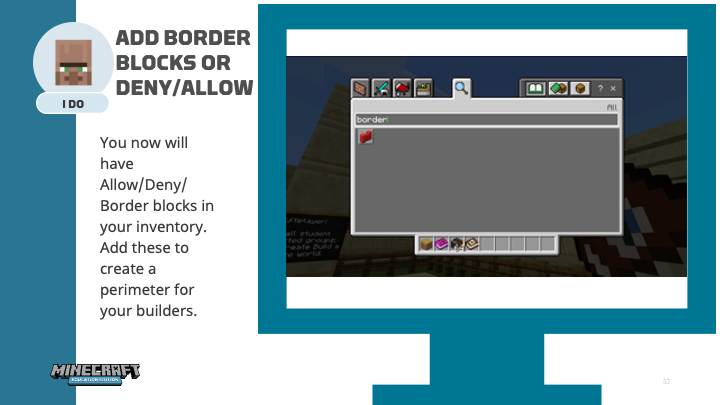 Illustration summarizing the features of Border blocks and Allow and Deny blocks.