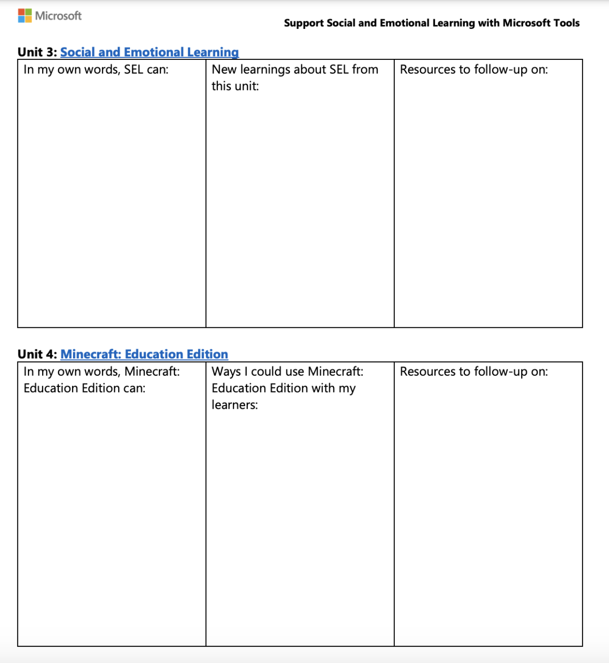 Screenshot of graphic organizer that is linked above.