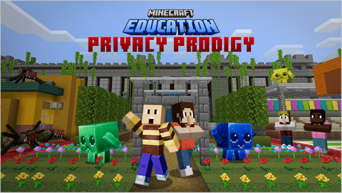 Screenshot of Minecraft Education Privacy Prodigy lesson opening screen.