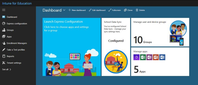 Screenshot of Intune for Education