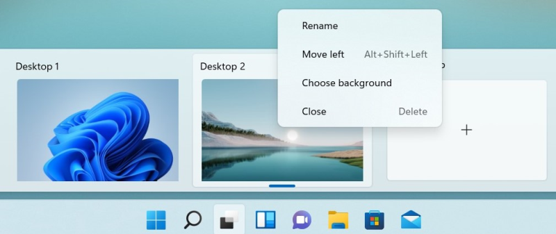 Screenshot of the virtual desktop