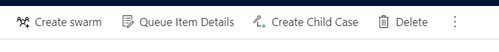 Screenshot of the create swarm option on the command bar.
