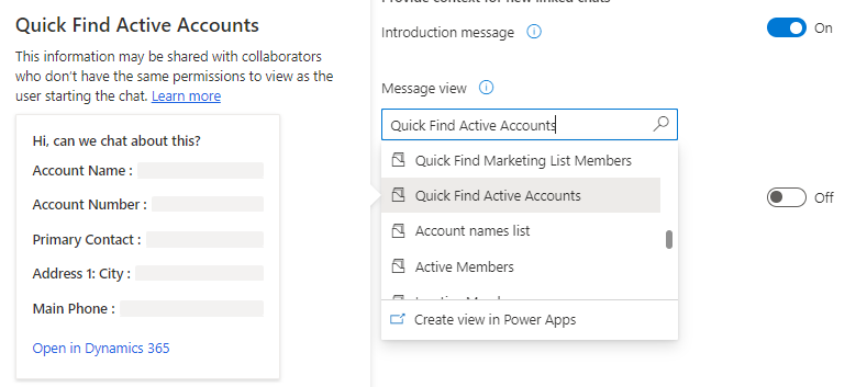 Screenshot of the Quick Find Active Accounts view.