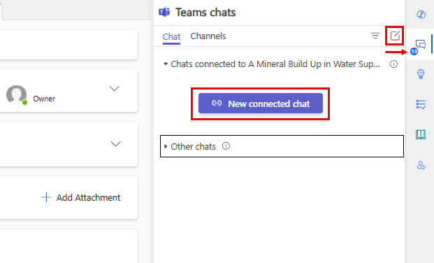 Screenshot of the Start a new linked chat icon.