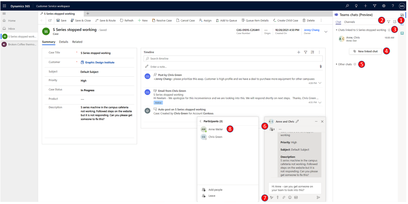 Screenshot of the user experience elements labeled.