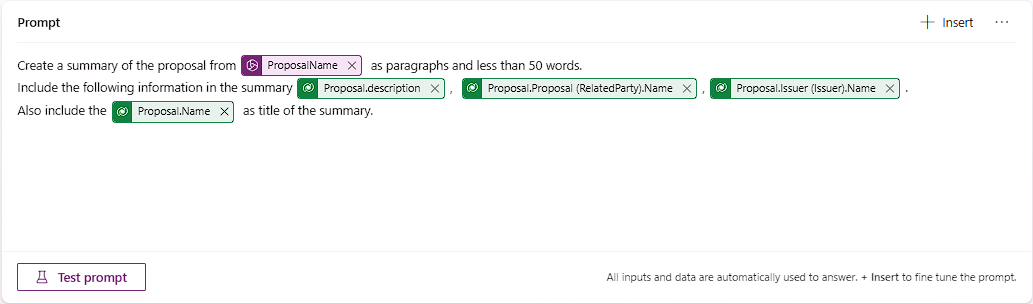 Screenshot of the prompt.