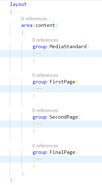 Screenshot of the layout section of the page.