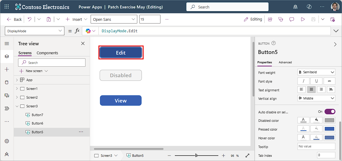 Screenshot of the three buttons with a box around the Edit button.