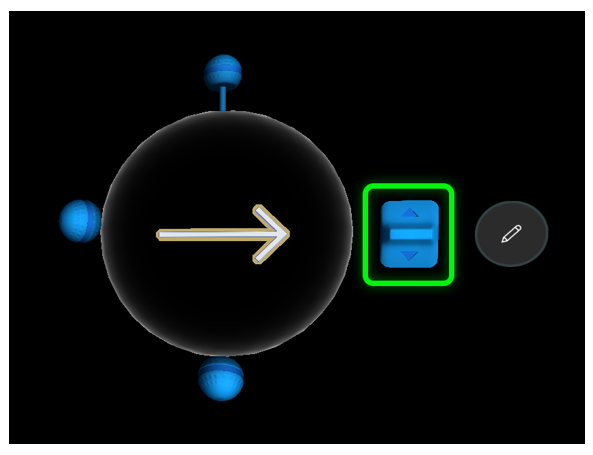 Photo of the Scale Hologram control used to adjust size.