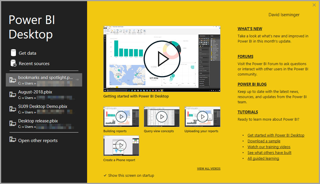 Power BI Desktop runs as an application