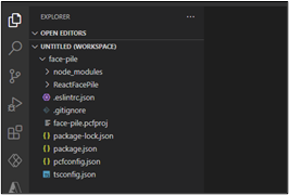 Screenshot of Facepile U I in Visual Studio Code.
