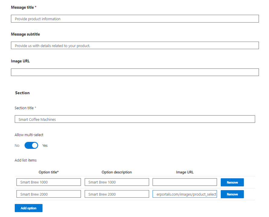 Screenshot showing sample message details.