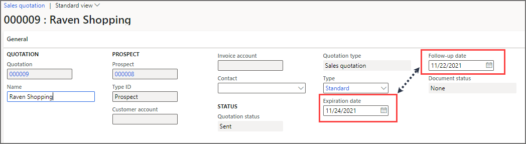 Screenshot of the Expiration date and Follow-up date fields.
